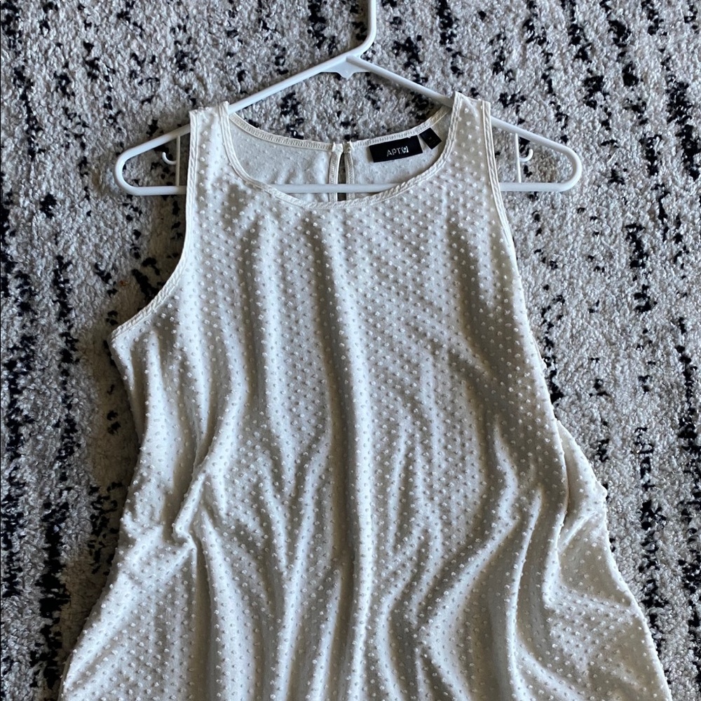 Raised Polka Dot Sleeveless Blouse